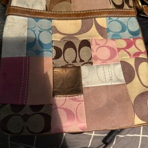 Coach Patchwork Canvas Shoulder Bag